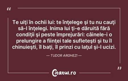 Te uiţi în ochii lui: te înţelege ş... Te uiţi în ochii lui: te înţelege ş...