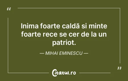 Inima foarte caldă și minte foarte rec... Inima foarte caldă și minte foarte rec...