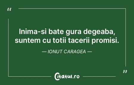 Inima-si bate gura degeaba, suntem cu to... Inima-si bate gura degeaba, suntem cu to...