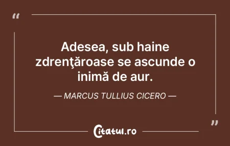 Adesea, sub haine zdrenţăroase se ascu... Adesea, sub haine zdrenţăroase se ascu...