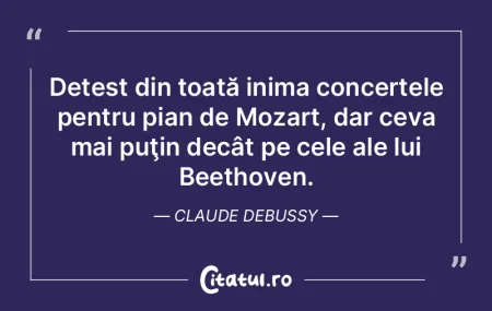 Detest din toată inima concertele pentr... Detest din toată inima concertele pentr...