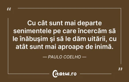 Cu cât sunt mai departe senimentele pe ... Cu cât sunt mai departe senimentele pe ...