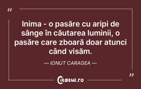 Inima - o pasăre cu aripi de sânge în... Inima - o pasăre cu aripi de sânge în...