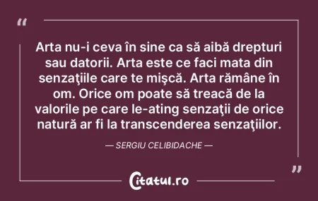 Arta nu-i ceva în sine ca să aibă dre... Arta nu-i ceva în sine ca să aibă dre...