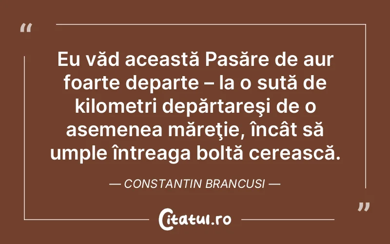 Citat Constantin Brancusi - citate spiritualitate
