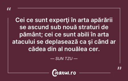 Cei ce sunt experţi în arta apărării... Cei ce sunt experţi în arta apărării...
