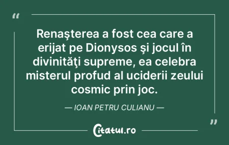 Renaşterea a fost cea care a erijat pe ... Renaşterea a fost cea care a erijat pe ...