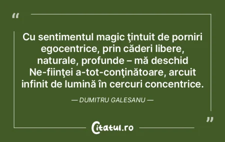 Cu sentimentul magic ţintuit de porniri... Cu sentimentul magic ţintuit de porniri...