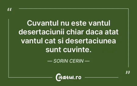 Cuvantul nu este vantul desertaciunii ch... Cuvantul nu este vantul desertaciunii ch...