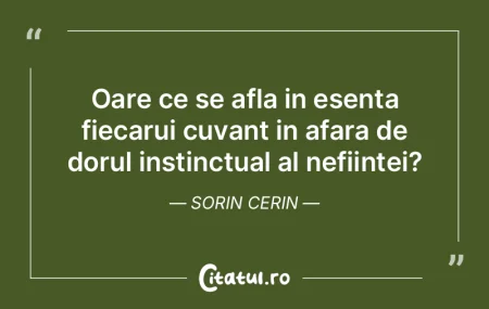 Oare ce se afla in esenta fiecarui cuvan... Oare ce se afla in esenta fiecarui cuvan...