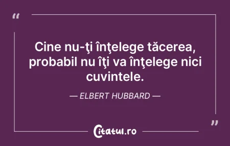 Cine nu-ţi înţelege tăcerea, probabi... Cine nu-ţi înţelege tăcerea, probabi...