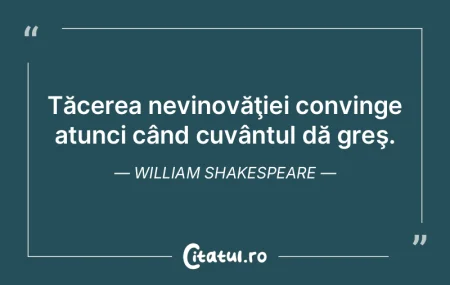 Tăcerea nevinovăţiei convinge atunci ... Tăcerea nevinovăţiei convinge atunci ...