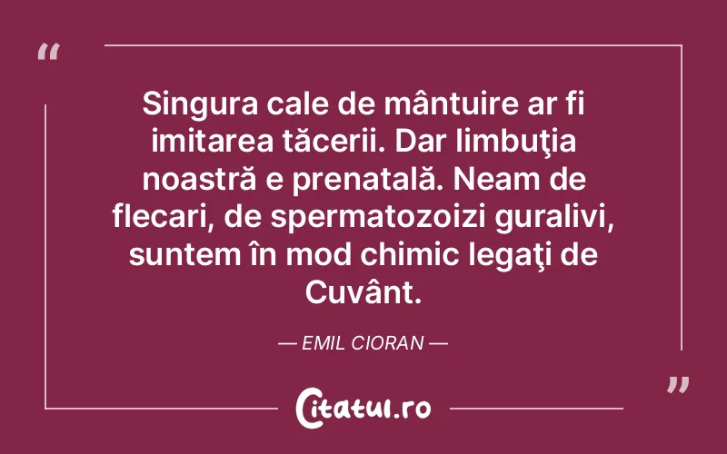 Citat Emil Cioran - citate spiritualitate