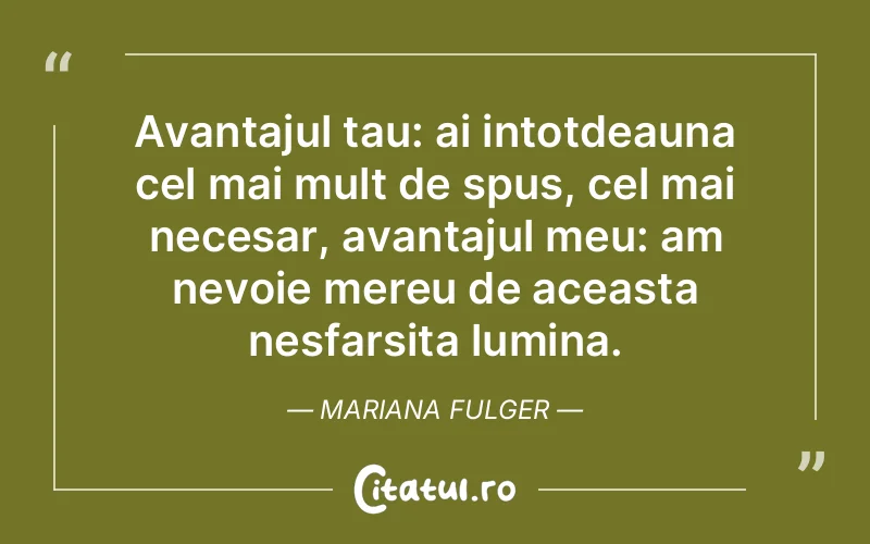 Citat Mariana Fulger - citate spiritualitate