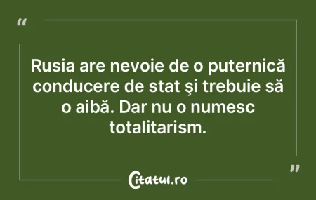 Rusia are nevoie de o puternică conduce... Rusia are nevoie de o puternică conduce...