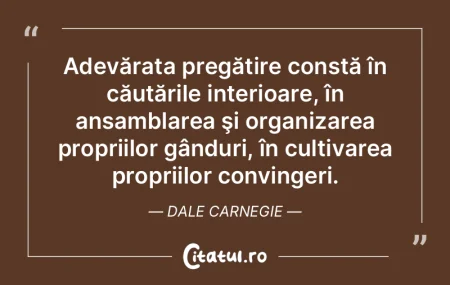 Adevărata pregătire constă în căutÄ... Adevărata pregătire constă în căutÄ...