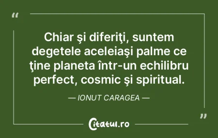 Chiar şi diferiţi, suntem degetele ace... Chiar şi diferiţi, suntem degetele ace...