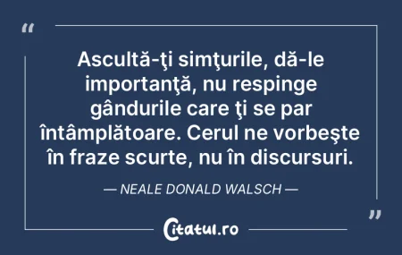 Ascultă-ţi simţurile, dă-le importan... Ascultă-ţi simţurile, dă-le importan...