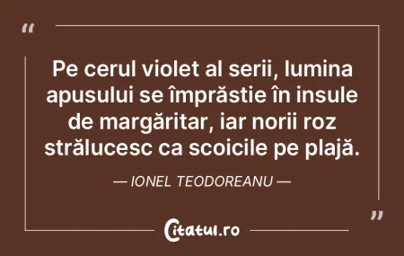 Pe cerul violet al serii, lumina apusulu... Pe cerul violet al serii, lumina apusulu...