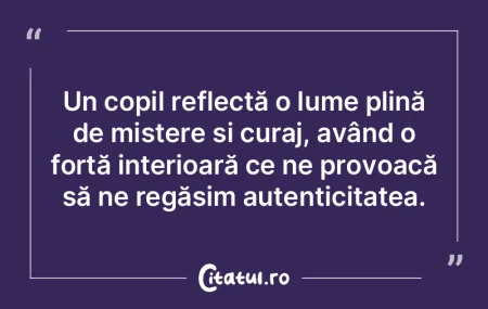 Un copil reflectă o lume plină de mist...