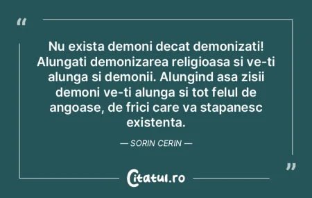 Nu exista demoni decat demonizati! Alung... Nu exista demoni decat demonizati! Alung...