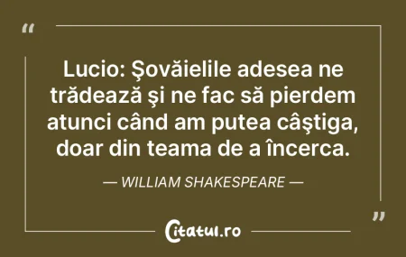 Lucio: Şovăielile adesea ne trădează... Lucio: Şovăielile adesea ne trădează...