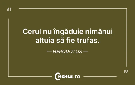 Cerul nu îngăduie nimănui altuia să ... Cerul nu îngăduie nimănui altuia să ...