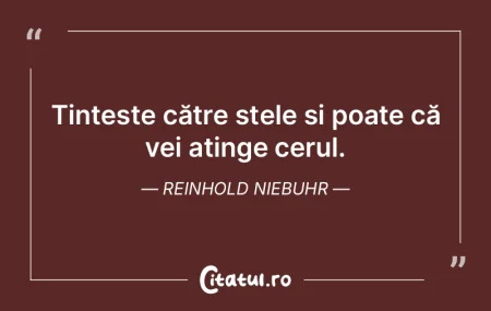 Țintește către stele și poate că ve... Țintește către stele și poate că ve...