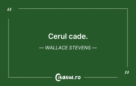 Cerul cade. Wallace Stevens
