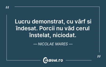 Lucru demonstrat, cu vârf și îndesat....
