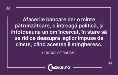 Afacerile bancare cer o minte pătrunză... Afacerile bancare cer o minte pătrunză...
