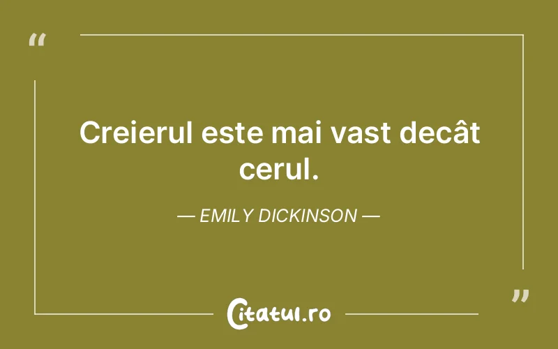 Citat Emily Dickinson - citate spiritualitate