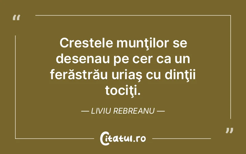 Citat Liviu Rebreanu - citate spiritualitate