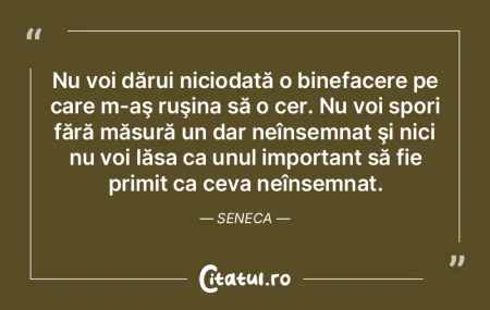Nu voi dărui niciodată o binefacere pe... Nu voi dărui niciodată o binefacere pe...