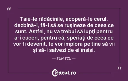 Taie-le rădăcinile, acoperă-le cerul,... Taie-le rădăcinile, acoperă-le cerul,...