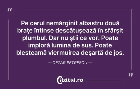 Pe cerul nemărginit albastru două braÅ... Pe cerul nemărginit albastru două braÅ...