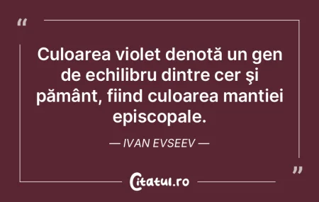Culoarea violet denotă un gen de echili... Culoarea violet denotă un gen de echili...