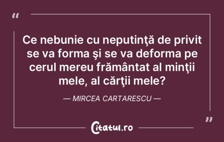 Ce nebunie cu neputinţă de privit se v... Ce nebunie cu neputinţă de privit se v...