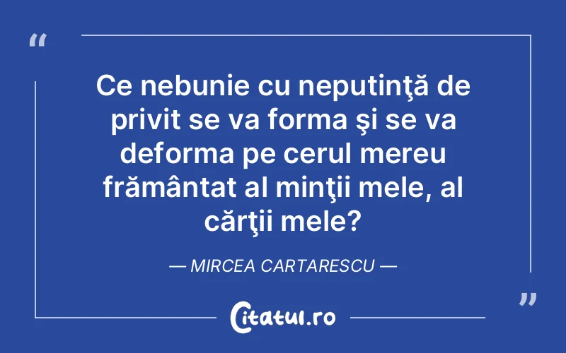 Citat Mircea Cartarescu - citate spiritualitate
