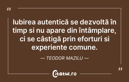 Iubirea autentică se dezvoltă în timp... Iubirea autentică se dezvoltă în timp...