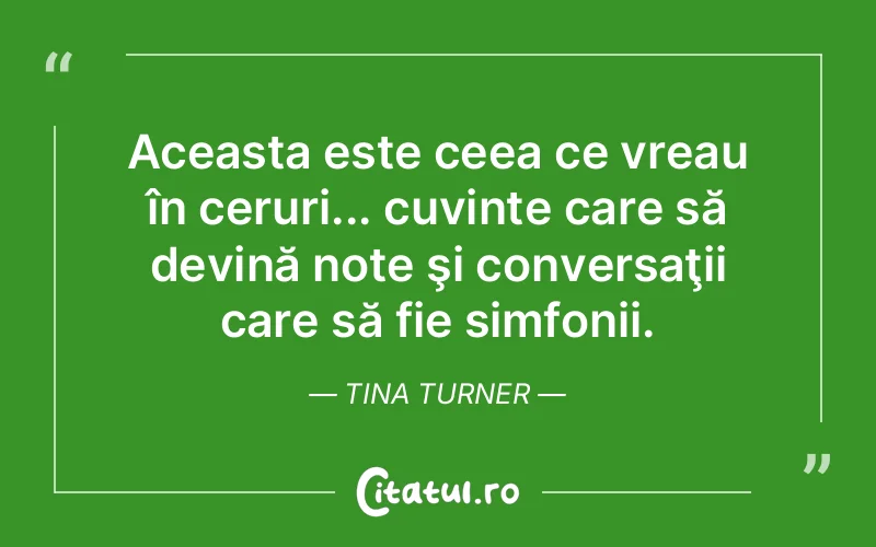 Citat Tina Turner - citate spiritualitate