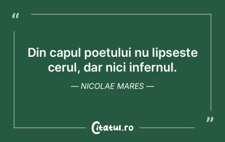 Din capul poetului nu lipsește cerul, d... Din capul poetului nu lipsește cerul, d...
