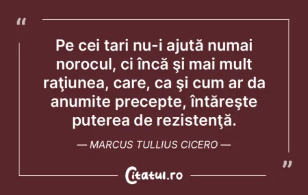 Pe cei tari nu-i ajută numai norocul, c...