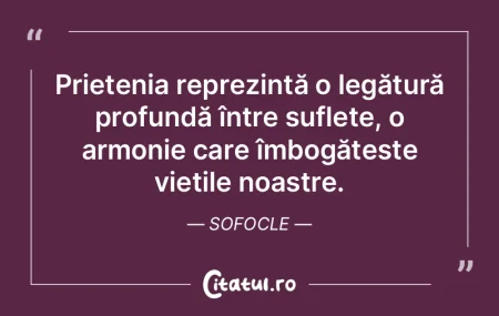 Prietenia reprezintă o legătură profu... Prietenia reprezintă o legătură profu...