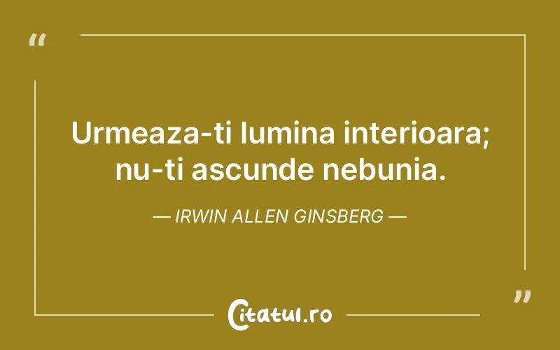 Citat Irwin Allen Ginsberg - citate spiritualitate
