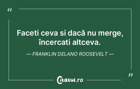 Faceți ceva și dacă nu merge, încerc... Faceți ceva și dacă nu merge, încerc...