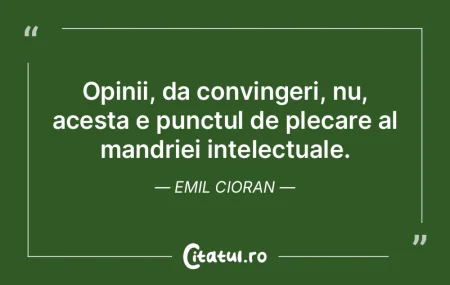 Opinii, da convingeri, nu, acesta e punc... Opinii, da convingeri, nu, acesta e punc...