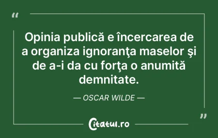 Opinia publică e încercarea de a organ... Opinia publică e încercarea de a organ...