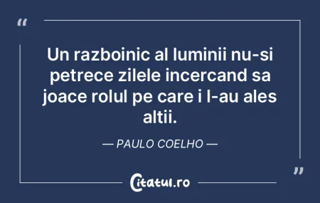 Un razboinic al luminii nu-si petrece zi... Un razboinic al luminii nu-si petrece zi...
