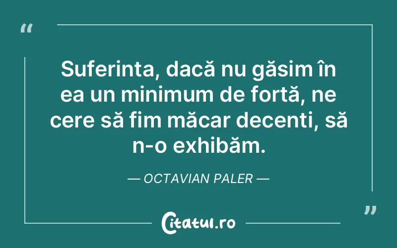 Citat Octavian Paler - citate spiritualitate
